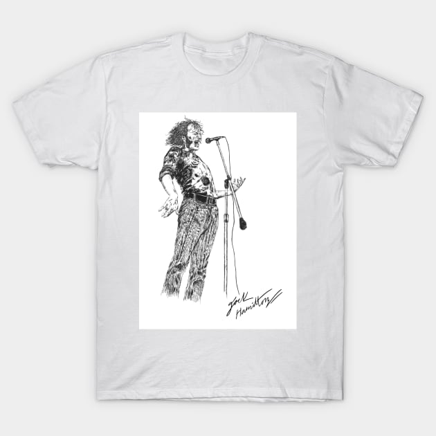 Joe Cocker Original Hand Drawn Ink Artwork T-Shirt by HamiltonArt